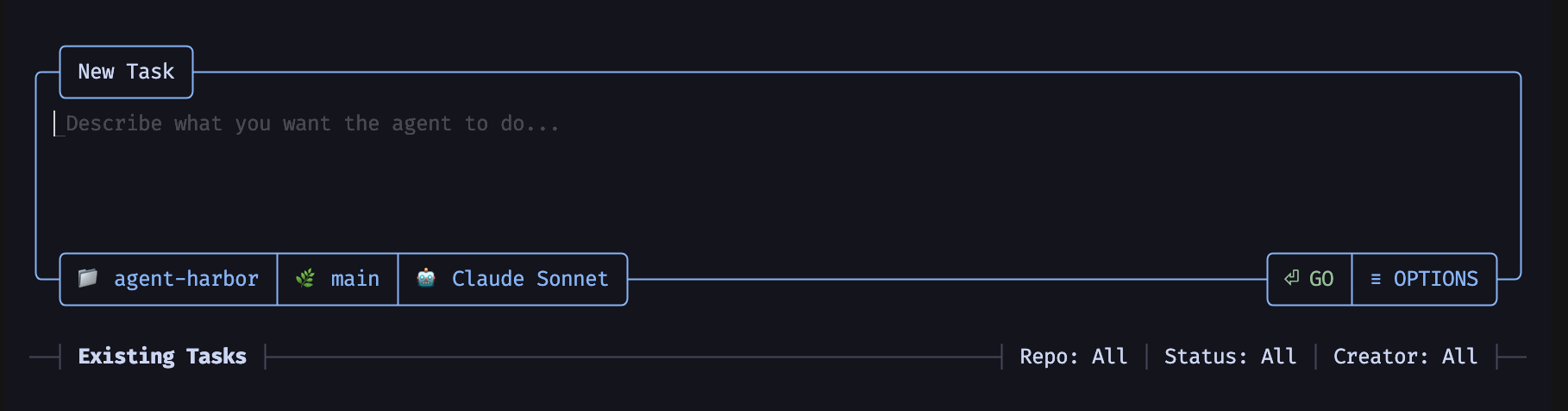 TUI dashboard overview
